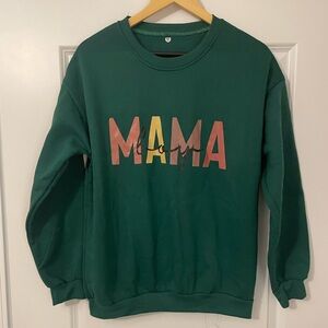 Boy Mama Green Crewneck Sweatshirt